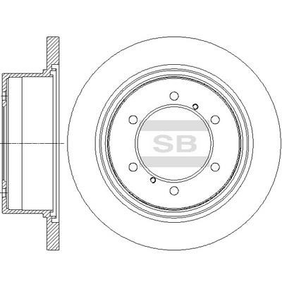 Sangsin SD4335 Rear brake disc, non-ventilated SD4335: Buy near me in Poland at 2407.PL - Good price!