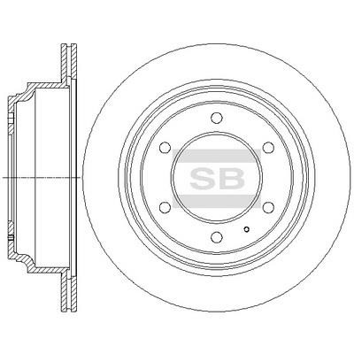 Sangsin SD4510 Rear ventilated brake disc SD4510: Buy near me in Poland at 2407.PL - Good price!