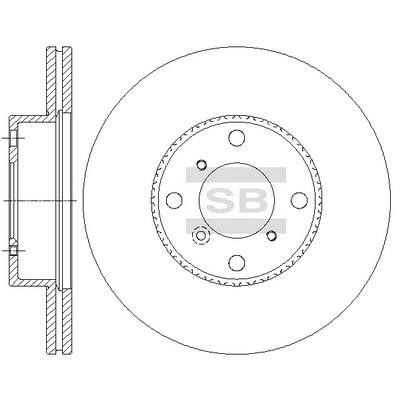 Sangsin SD4808 Front brake disc ventilated SD4808: Buy near me in Poland at 2407.PL - Good price!