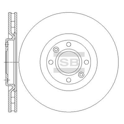 Sangsin SD5005 Front brake disc ventilated SD5005: Buy near me in Poland at 2407.PL - Good price!