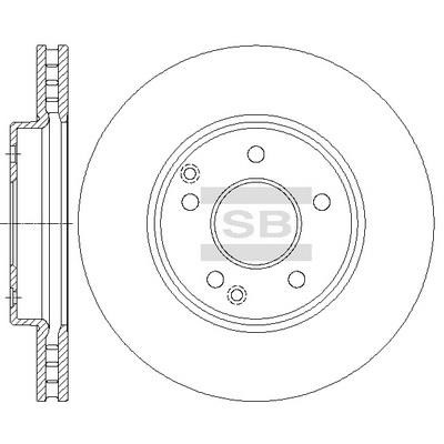 Sangsin SD5501 Тормозной диск передний вентилируемый SD5501: Отличная цена - Купить в Польше на 2407.PL!