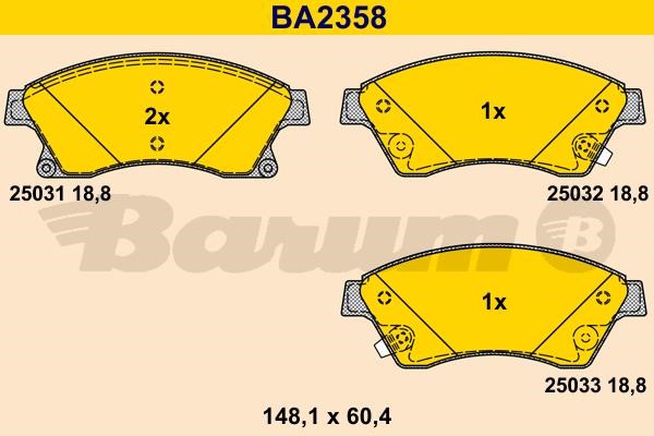 Barum BA2358 Гальмівні колодки, комплект BA2358: Купити у Польщі - Добра ціна на 2407.PL!
