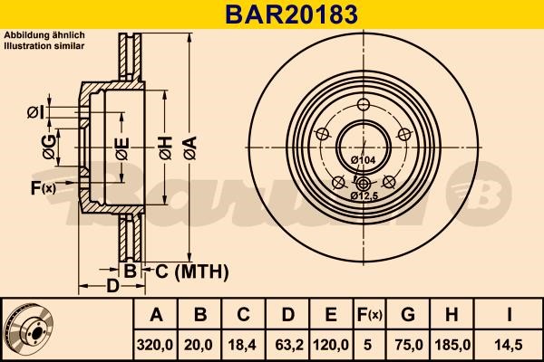 Barum BAR20183 Rear ventilated brake disc BAR20183: Buy near me at 2407.PL in Poland at an Affordable price!