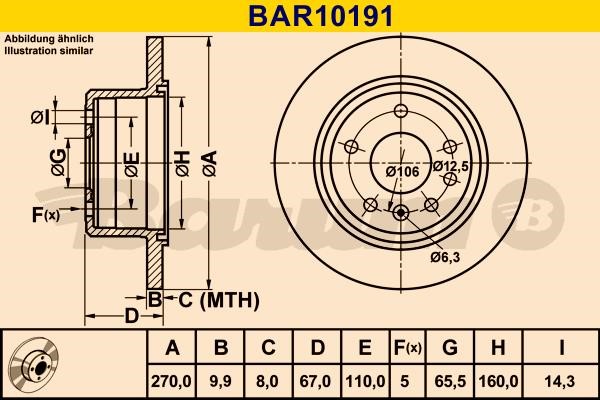 Barum BAR10191 Тормозной диск задний невентилируемый BAR10191: Отличная цена - Купить в Польше на 2407.PL!