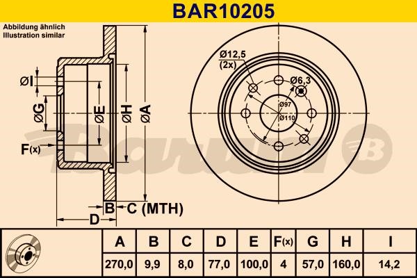 Barum BAR10205 Bremsscheibe hinten, unbelüftet BAR10205: Kaufen Sie zu einem guten Preis in Polen bei 2407.PL!