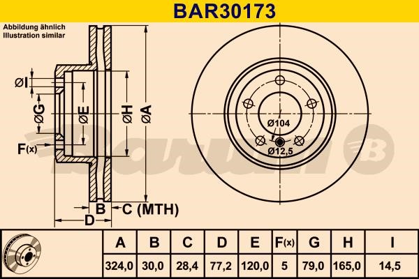 Barum BAR30173 Innenbelüftete Bremsscheibe BAR30173: Bestellen Sie in Polen zu einem guten Preis bei 2407.PL!
