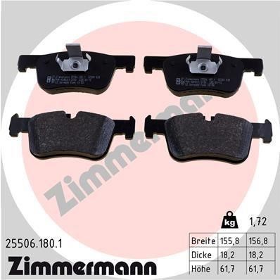 Otto Zimmermann 25506.180.1 Brake Pad Set, disc brake 255061801: Buy near me in Poland at 2407.PL - Good price!