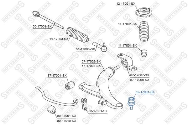 Stellox 52-17001-SX Ball joint 5217001SX: Buy near me in Poland at 2407.PL - Good price!