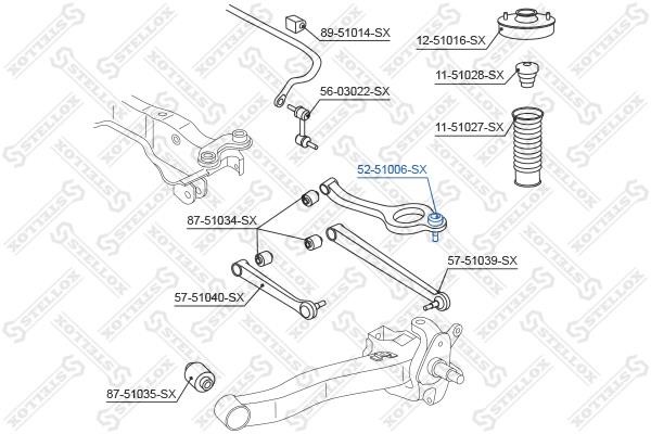 Stellox 52-51006-SX Ball joint 5251006SX: Buy near me in Poland at 2407.PL - Good price!