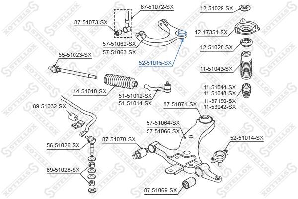 Stellox 52-51015-SX Ball joint 5251015SX: Buy near me in Poland at 2407.PL - Good price!