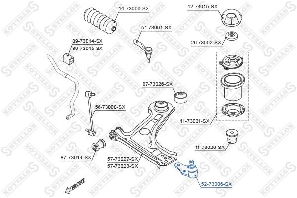 Stellox 52-73006-SX Ball joint 5273006SX: Buy near me in Poland at 2407.PL - Good price!