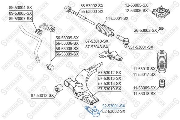 Stellox 52-53001-SX Ball joint 5253001SX: Buy near me in Poland at 2407.PL - Good price!