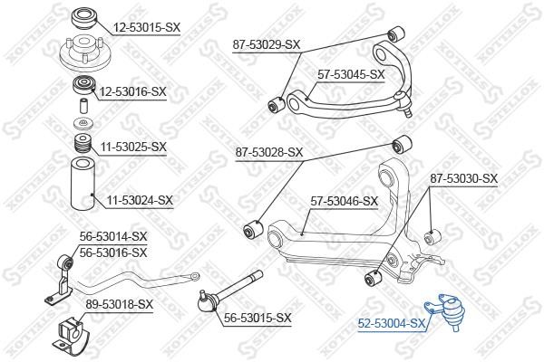 Stellox 52-53004-SX Ball joint 5253004SX: Buy near me in Poland at 2407.PL - Good price!