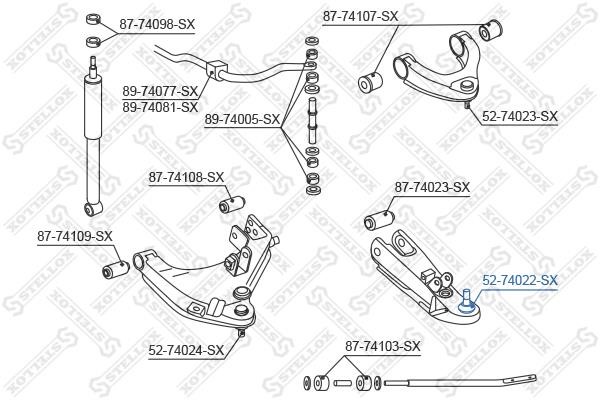 Stellox 52-74022-SX Ball joint 5274022SX: Buy near me in Poland at 2407.PL - Good price!