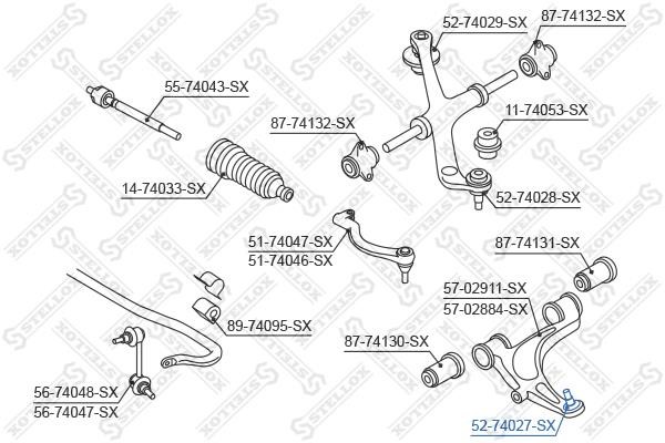 Stellox 52-74027-SX Ball joint 5274027SX: Buy near me in Poland at 2407.PL - Good price!