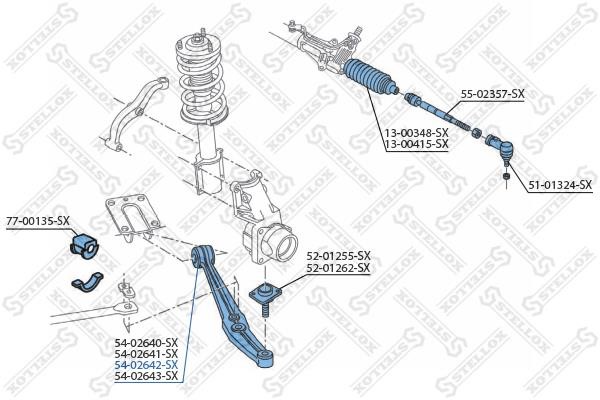 Stellox 54-02642-SX Suspension arm front lower left 5402642SX: Buy near me in Poland at 2407.PL - Good price!