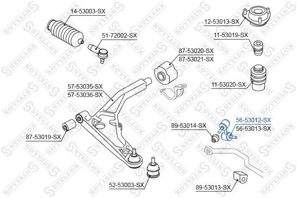 Stellox 56-53012-SX Front Left stabilizer bar 5653012SX: Buy near me in Poland at 2407.PL - Good price!