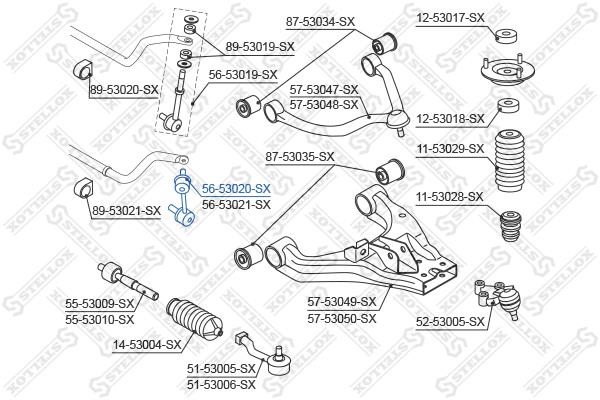 Stellox 56-53020-SX Front Left stabilizer bar 5653020SX: Buy near me in Poland at 2407.PL - Good price!