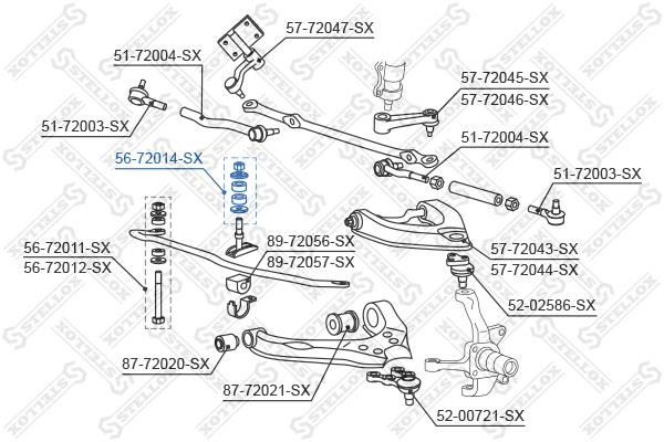 Stellox 56-72014-SX Rear stabilizer bush 5672014SX: Buy near me at 2407.PL in Poland at an Affordable price!