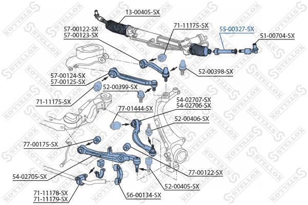 Stellox 55-00327-SX Тяга рулевая 5500327SX: Купить в Польше - Отличная цена на 2407.PL!