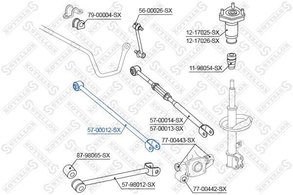 Stellox 57-00012-SX Track Control Arm 5700012SX: Buy near me in Poland at 2407.PL - Good price!