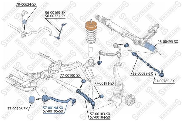 Stellox 57-00194-SX Track Control Arm 5700194SX: Buy near me in Poland at 2407.PL - Good price!