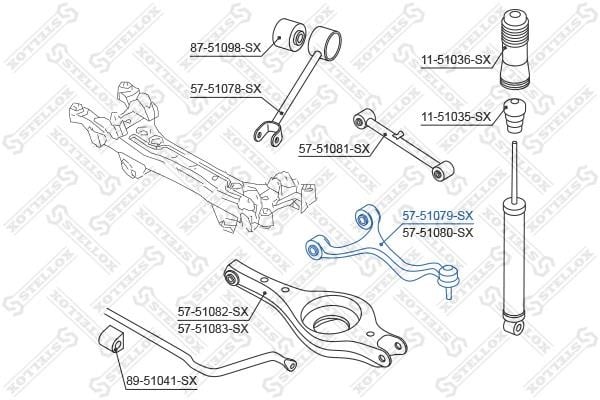 Stellox 57-51079-SX Suspension Arm Rear Upper Left 5751079SX: Buy near me in Poland at 2407.PL - Good price!