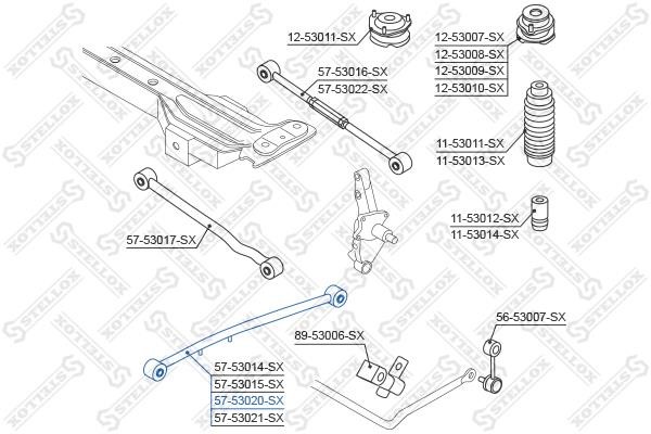 Stellox 57-53020-SX Rear suspension arm 5753020SX: Buy near me in Poland at 2407.PL - Good price!