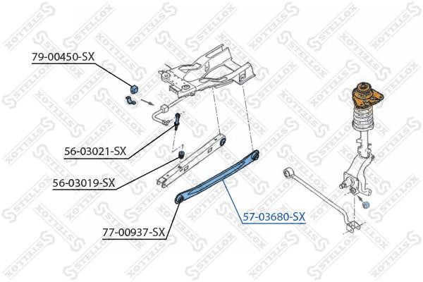 Stellox 57-03680-SX Рычаг подвески задний 5703680SX: Купить в Польше - Отличная цена на 2407.PL!