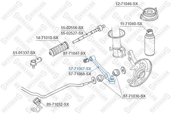 Stellox 57-71067-SX Suspension arm, front left 5771067SX: Buy near me in Poland at 2407.PL - Good price!