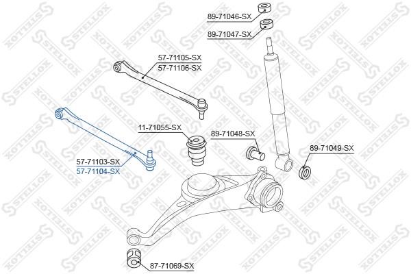 Stellox 57-71104-SX Рычаг подвески задний 5771104SX: Отличная цена - Купить в Польше на 2407.PL!