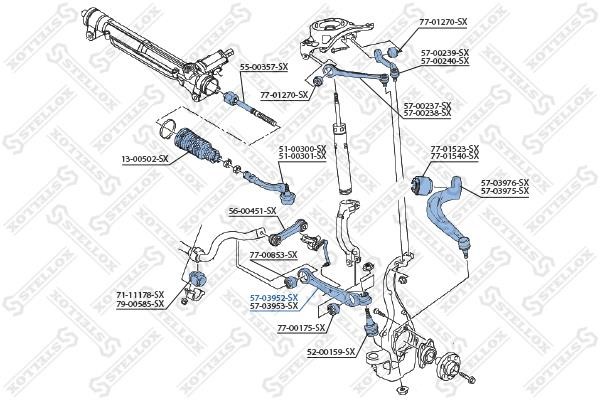 Stellox 57-03952-SX Suspension arm front lower left 5703952SX: Buy near me in Poland at 2407.PL - Good price!