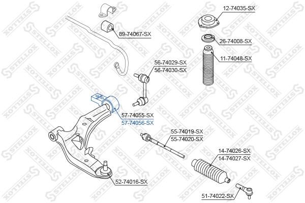 Stellox 57-74056-SX Suspension arm, front left 5774056SX: Buy near me in Poland at 2407.PL - Good price!