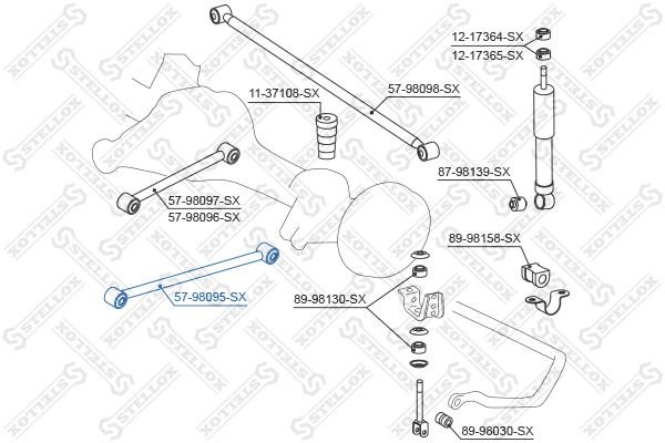 Stellox 57-98095-SX Важіль підвіски задній 5798095SX: Приваблива ціна - Купити у Польщі на 2407.PL!