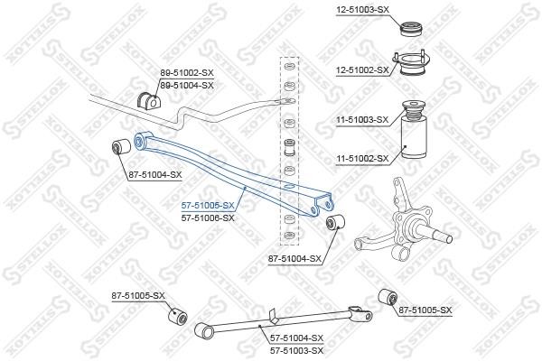 Stellox 57-51005-SX Rear suspension arm 5751005SX: Buy near me in Poland at 2407.PL - Good price!