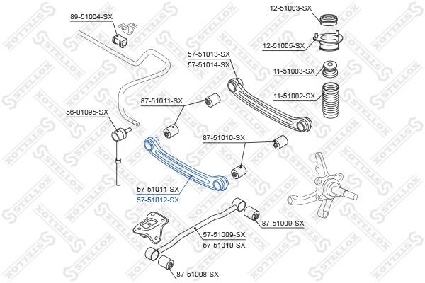 Stellox 57-51012-SX Suspension arm, front left 5751012SX: Buy near me in Poland at 2407.PL - Good price!