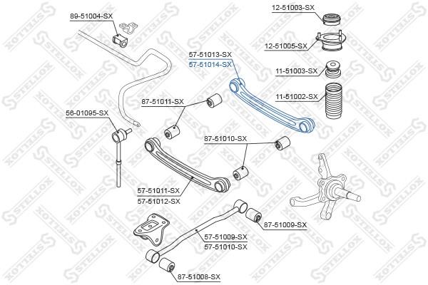 Stellox 57-51014-SX Rear suspension arm 5751014SX: Buy near me in Poland at 2407.PL - Good price!