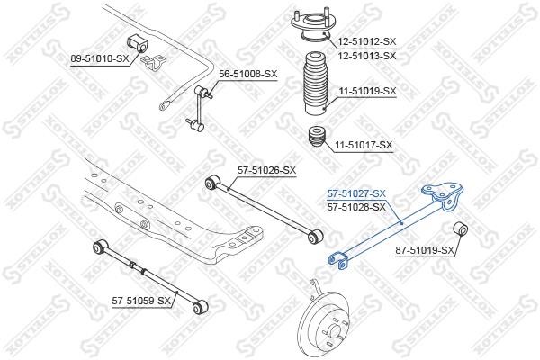 Stellox 57-51027-SX Rear suspension arm 5751027SX: Buy near me in Poland at 2407.PL - Good price!