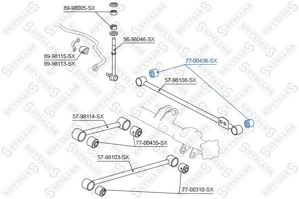 Stellox 77-00436-SX Control Arm-/Trailing Arm Bush 7700436SX: Buy near me in Poland at 2407.PL - Good price!