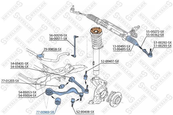 Stellox 77-00969-SX Сайлентблоки, комплект 7700969SX: Отличная цена - Купить в Польше на 2407.PL!