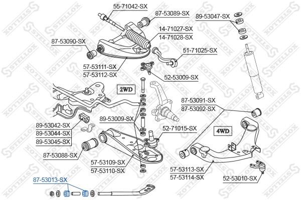 Stellox 87-53013-SX Silent block front suspension 8753013SX: Buy near me in Poland at 2407.PL - Good price!