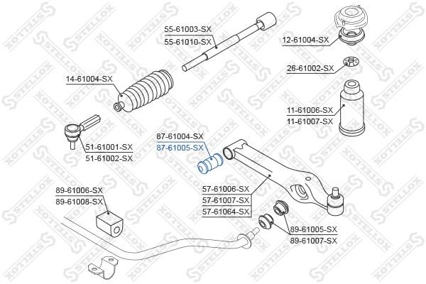 Stellox 87-61005-SX Silent block, front lower arm 8761005SX: Buy near me in Poland at 2407.PL - Good price!