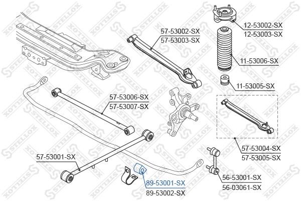 Stellox 89-53001-SX Rear stabilizer bush 8953001SX: Buy near me in Poland at 2407.PL - Good price!