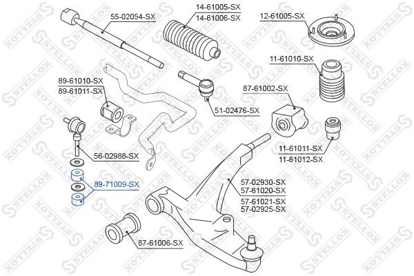 Stellox 89-71009-SX Front stabilizer bush 8971009SX: Buy near me in Poland at 2407.PL - Good price!