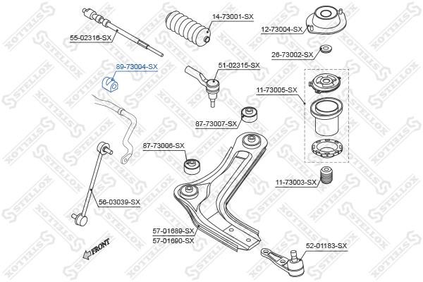 Stellox 89-73004-SX Stabilisatorbuchse vorne rechts 8973004SX: Kaufen Sie zu einem guten Preis in Polen bei 2407.PL!