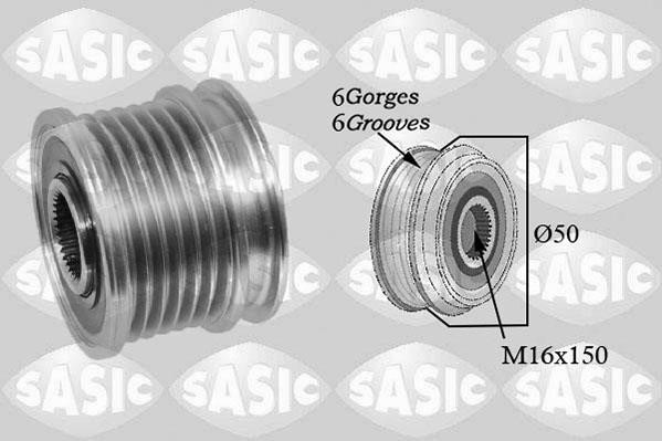 Sasic 1676018 Belt pulley generator 1676018: Buy near me in Poland at 2407.PL - Good price!