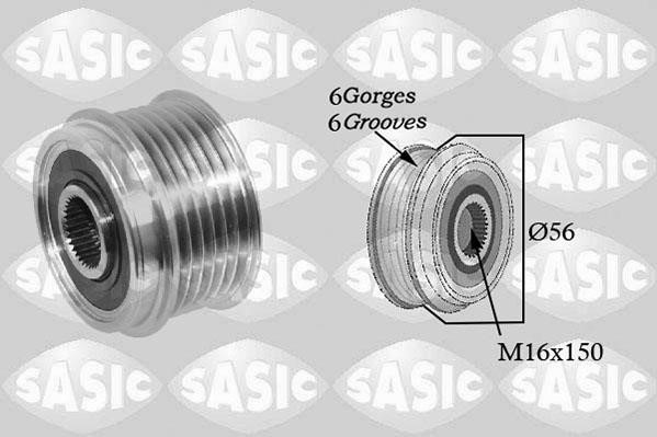 Sasic 1676020 Belt pulley generator 1676020: Buy near me in Poland at 2407.PL - Good price!