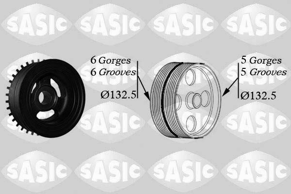 Sasic 2156068 Pulley crankshaft 2156068: Buy near me at 2407.PL in Poland at an Affordable price!