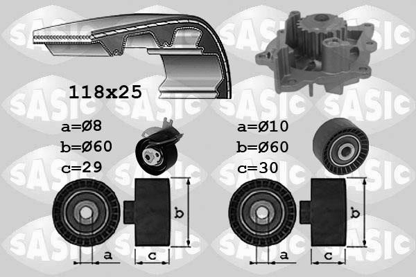 Sasic 3900039 TIMING BELT KIT WITH WATER PUMP 3900039: Buy near me at 2407.PL in Poland at an Affordable price!