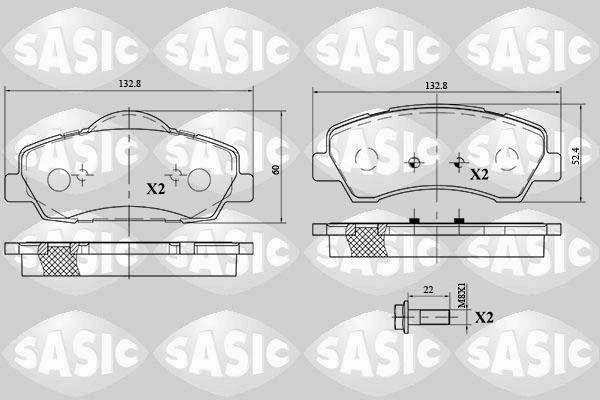 Sasic 6210049 Brake Pad Set, disc brake 6210049: Buy near me in Poland at 2407.PL - Good price!